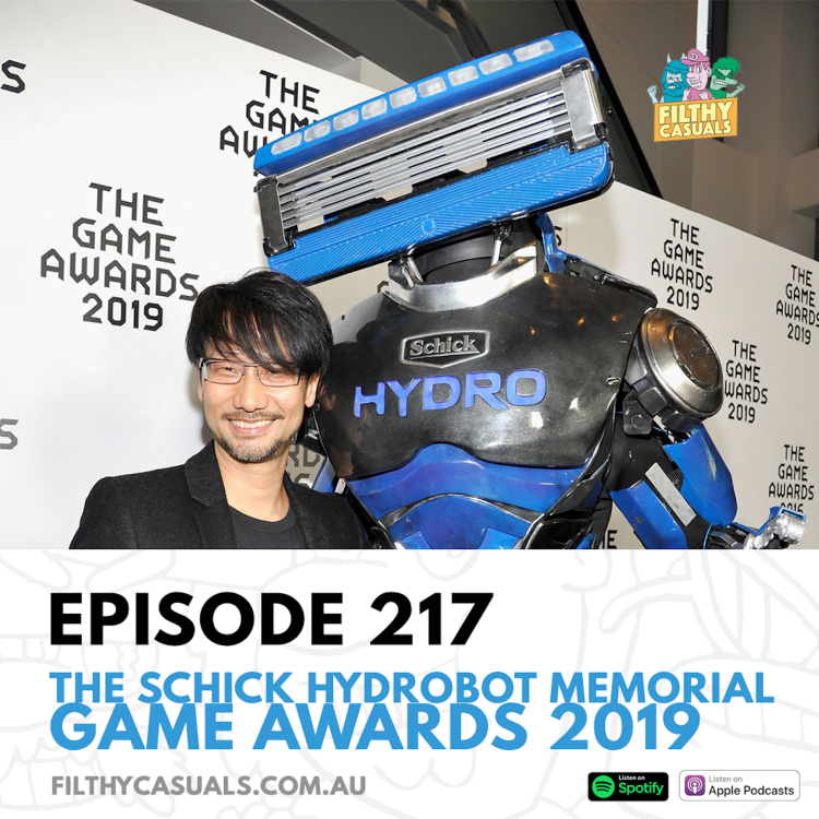 cover art for Episode 217: The Schick Hydrobot Memorial Game Awards 2019