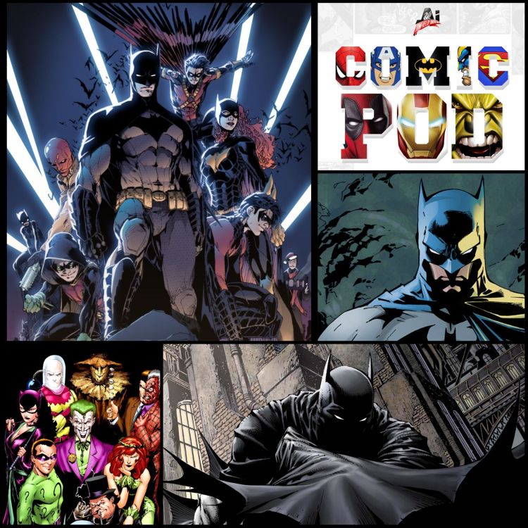 cover art for AI Comic Pod: Episode 44 - All About Batman