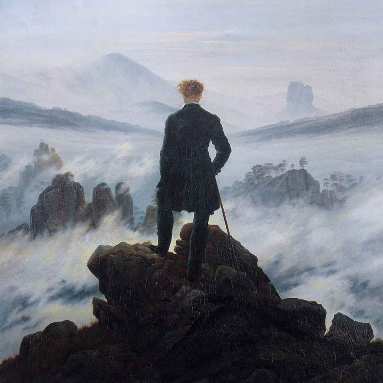 cover art for #74 El Caminante de Caspar David Friedrich  