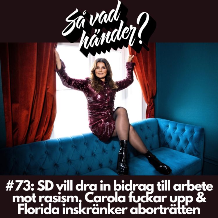 cover art for #73: SD vill dra in bidrag till arbete mot rasism, Carola fuckar upp & Florida inskränker aborträtten