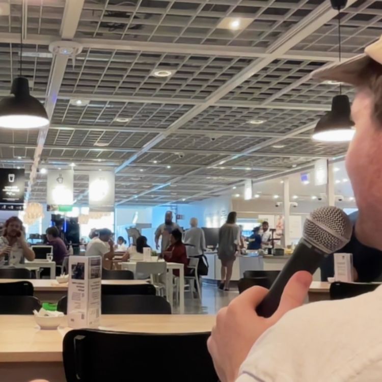 cover art for Luke Kidgell in an IKEA food court