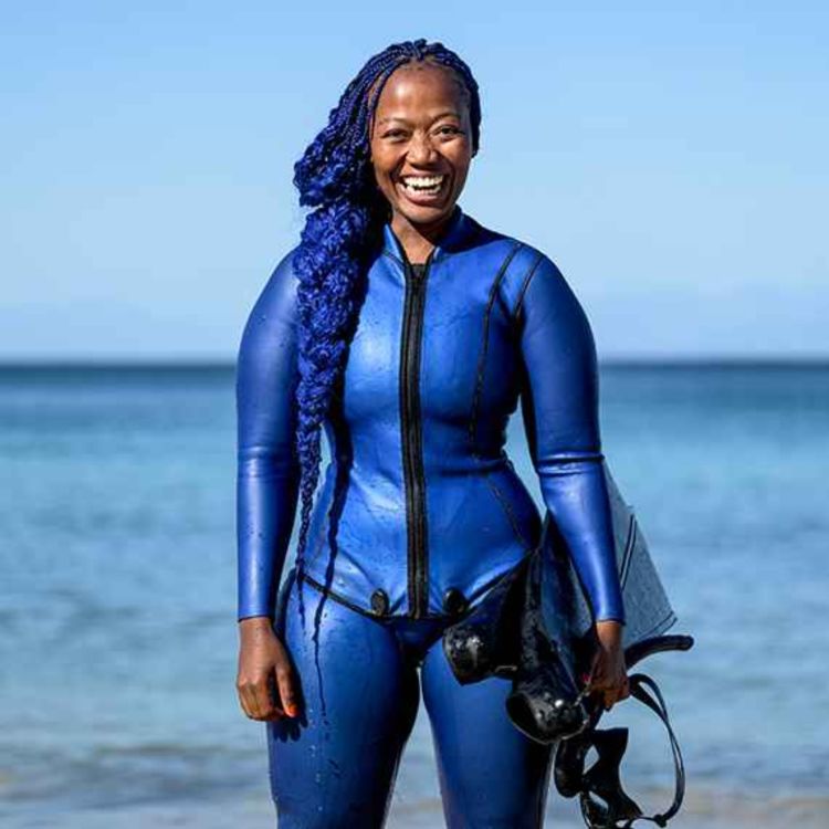 cover art for Freediving, reclaiming the ocean, plastic pollution and wise grandmothers - Guest: Zandile Ndhlovu