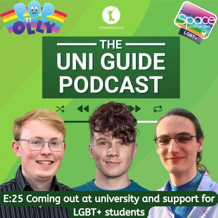 cover art for E:25 Coming out at university and support for LGBT+ students