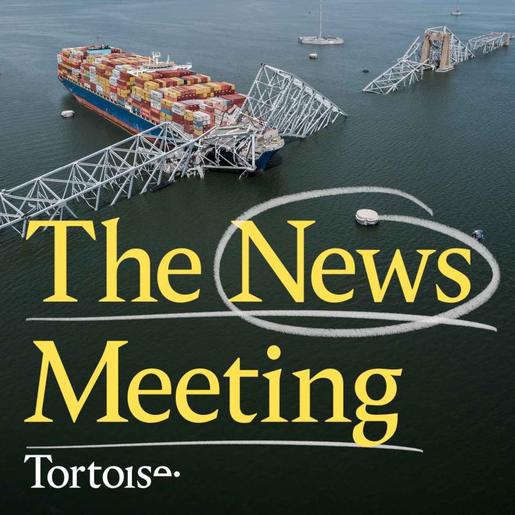 cover art for News Meeting: Elizabeth Day on Baltimore bridge conspiracies and Trump’s Truth Social