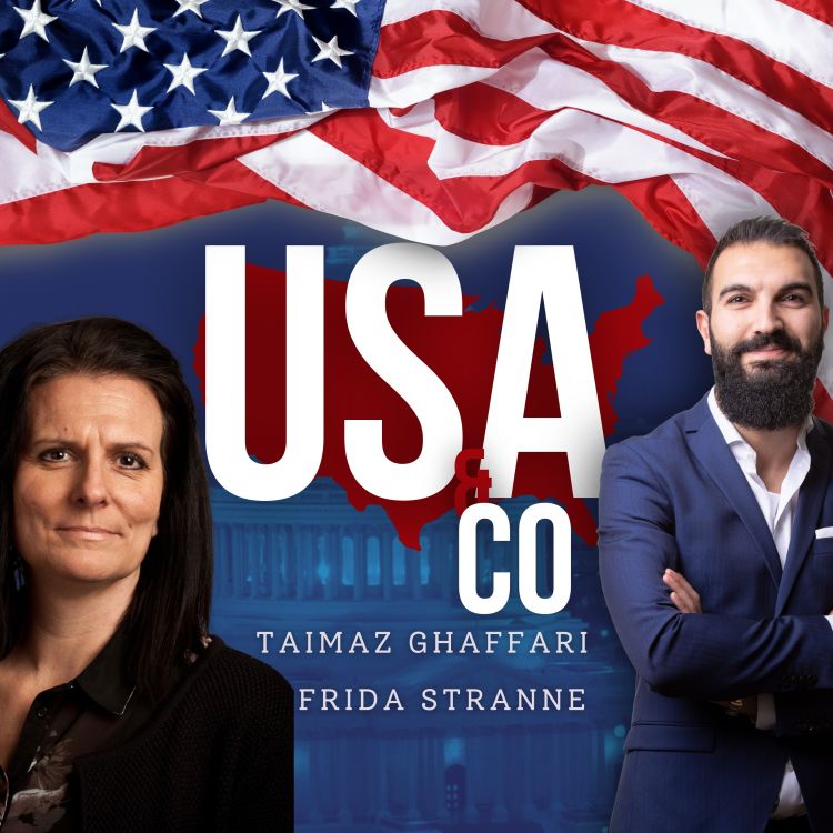 cover art for 16 - Netanyahu landar i Washington, Kamala Harris första framträdande, Trumps opinionsiffror & JD Vance på Fox