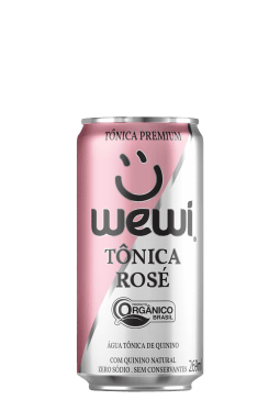 Água Tônica Rosé Orgânica Wewi Lata 269ml