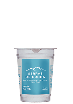 Água Mineral Serras De Cunha copo sem gás 200ml