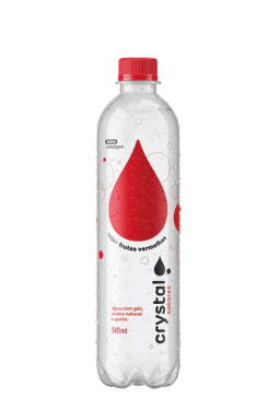 Água Saborizada com gás Crystal Frutas Vermelhas Pet 510ml