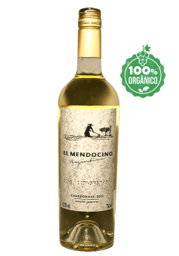Vinho Orgânico Argentino El Mendocino Chardonnay 2022 750ml 