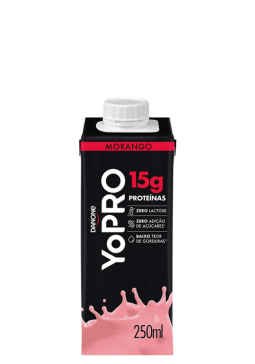 Bebida Láctea Yopro Morango 15g de proteina 250ml 