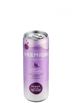 Água Saborizada Lindoia Premium Uva Lata Com Gás 355ml