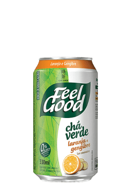 Chá Verde Feel Good Laranja com Gengibre Lata 330ml