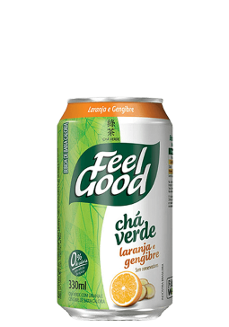 Chá Verde Feel Good Laranja com Gengibre Lata 330ml