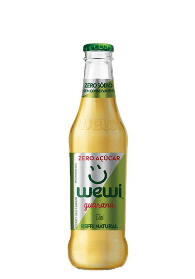 Refrigerante Guaraná All Natural Zero Orgânico Wewi Vidro 255ml