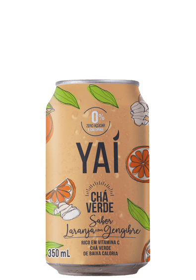 Chá Verde Yaí Laranja com Gengibre 350ml
