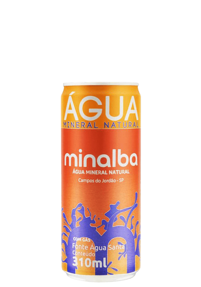 Água Mineral Minalba Lata com gás 310ml