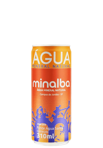 Água Mineral Minalba Lata com gás 310ml