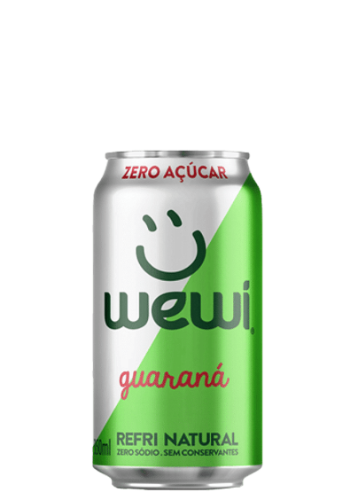 Refrigerante Guaraná Orgânico Wewi Super Zero Lata 350ml