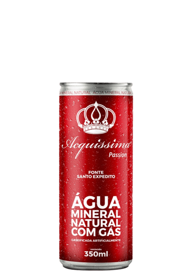 Água Mineral Acquíssima Lata com gás 350ml
