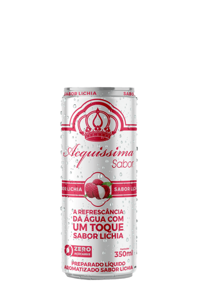 Água saborizada Acquíssima Lichia Lata 350ml