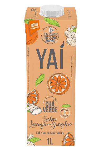 Chá Verde Yaí Laranja com Gengibre 1L