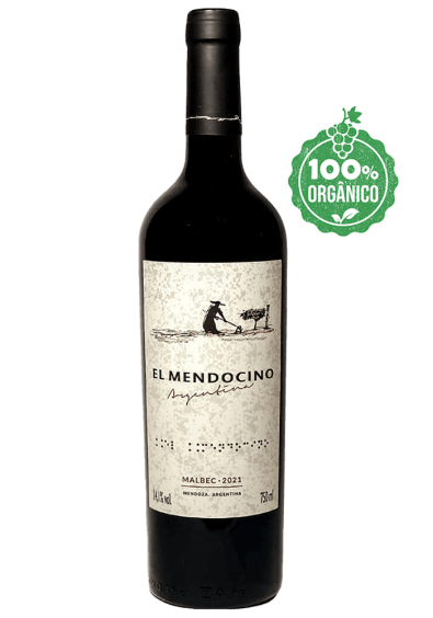 Vinho Tinto Orgânico Argentino El Mendocino Malbec 750ml
