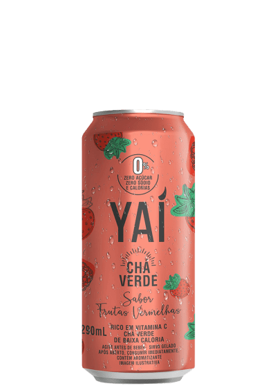 Chá Verde YAÍ Frutas Vermelhas Lata 290ml