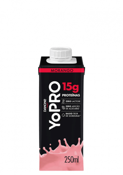 Bebida Láctea Yopro Morango 15g de proteina 250ml 