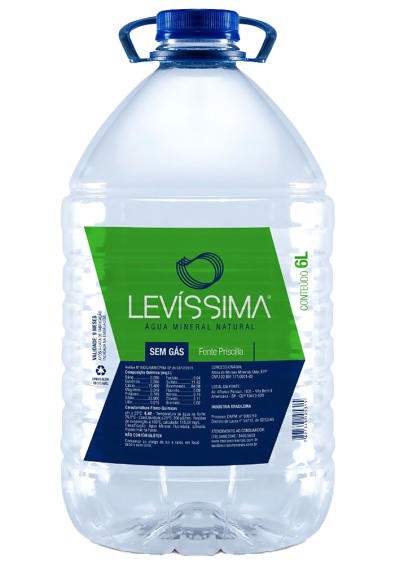 Água Mineral Levíssima Pet sem gás 6L