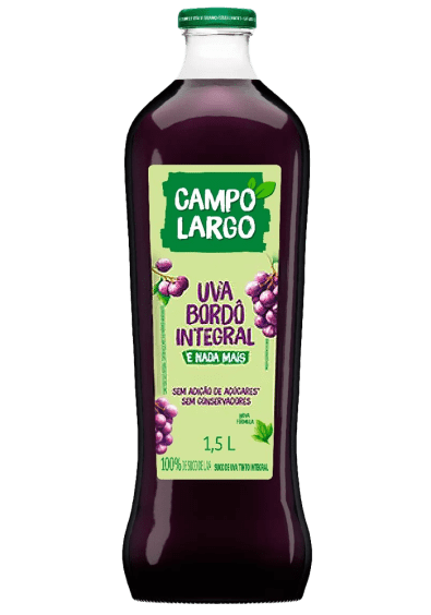 Suco Campo Largo Uva Integral Vidro 1,5L
