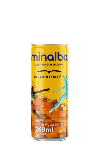 Água Mineral Minalba Lata Com Gás 269ml