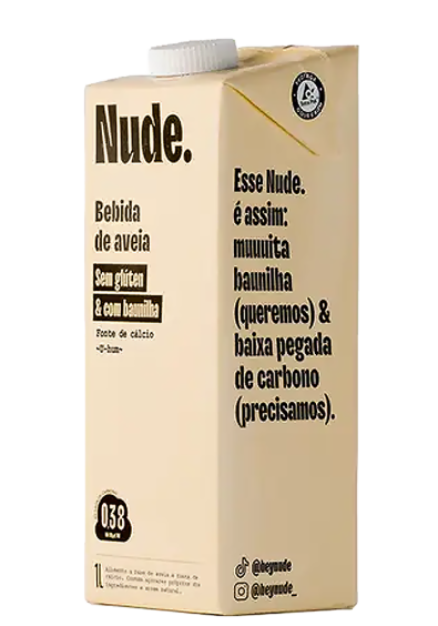Leite de Aveia Baunilha Nude Orgânico 1L