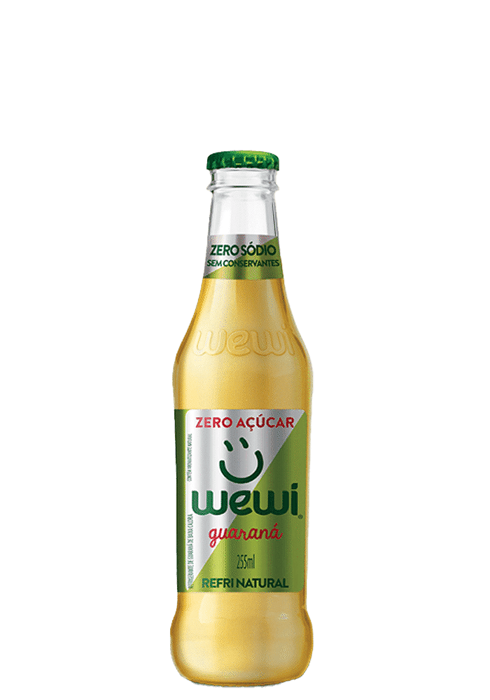 Refrigerante Guaraná All Natural Zero Orgânico Wewi Vidro 255ml