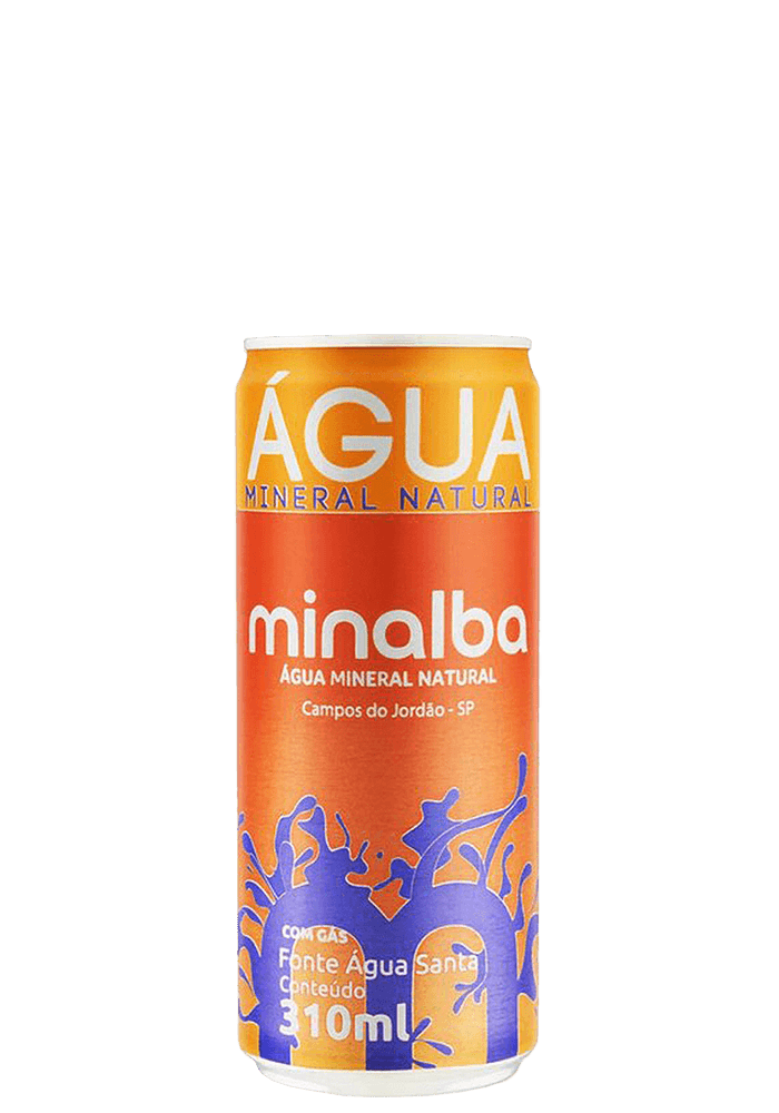 Água Mineral Minalba Lata com gás 310ml
