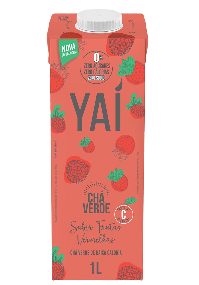 Chá Verde Yaí Verde Frutas Vermelhas  1L 
