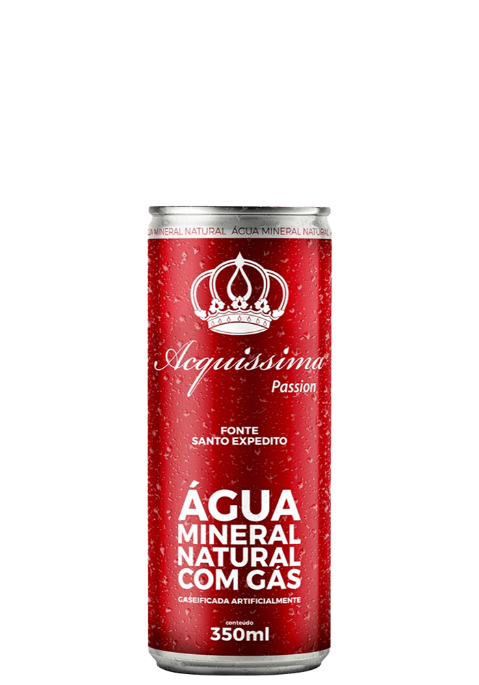 Água Mineral Acquíssima Lata com gás 350ml