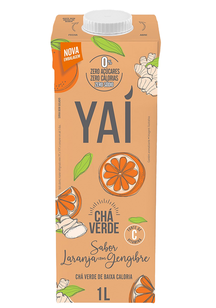 Chá Verde Yaí Laranja com Gengibre 1L
