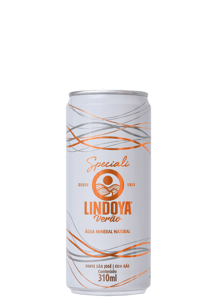 Água Mineral Lindoya Verão Speciali Lata com gás 310ml 12Un