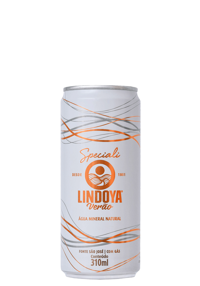 Água Mineral Lindoya Verão Speciali Lata com gás 310ml 12Un