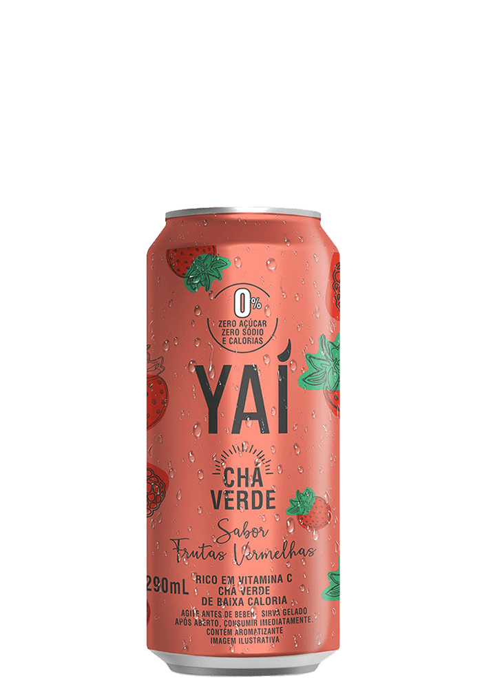 Chá Verde Yaí Frutas Vermelhas Lata 290ml