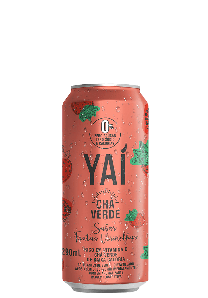 Chá Verde YAÍ Frutas Vermelhas Lata 290ml