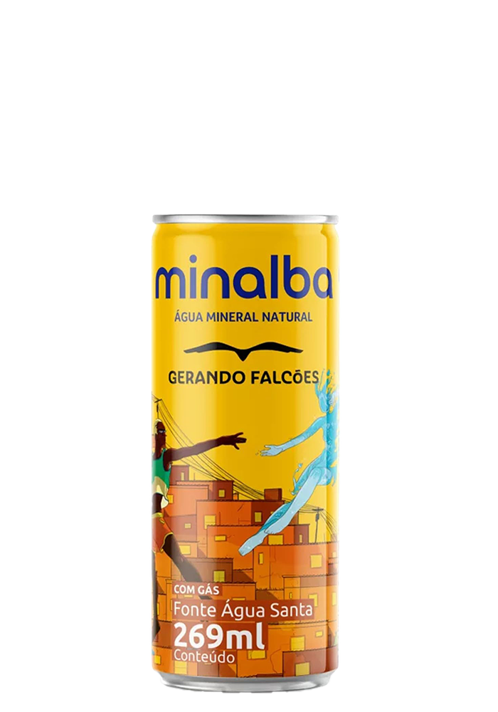 Água Mineral Minalba Lata Com Gás 269ml