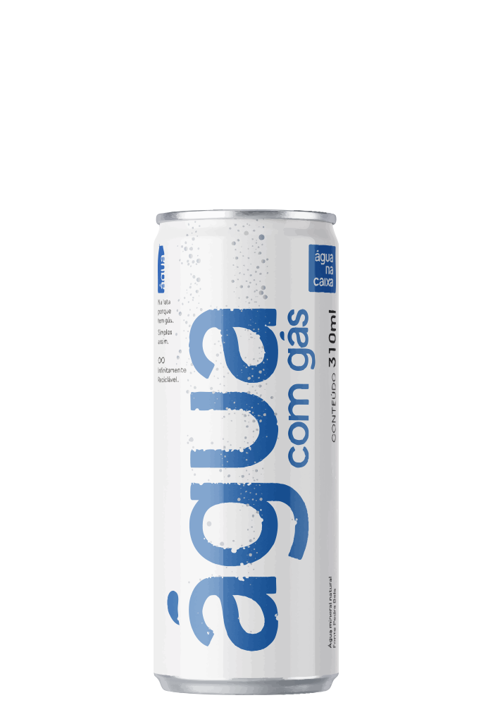 Água na Caixa lata com gás 310ml 