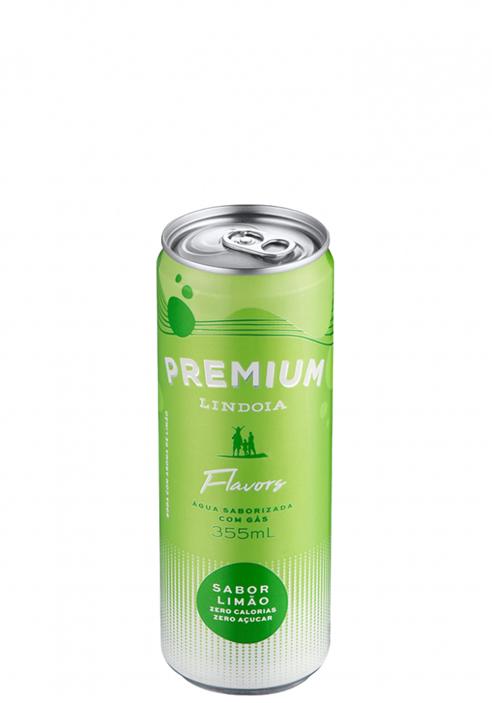 Água Saborizada Lindoia Premium Limão Lata Com Gás 355ml
