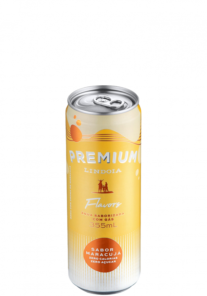 Água Saborizada Lindoia Premium Maracujá Lata Com Gás 355ml