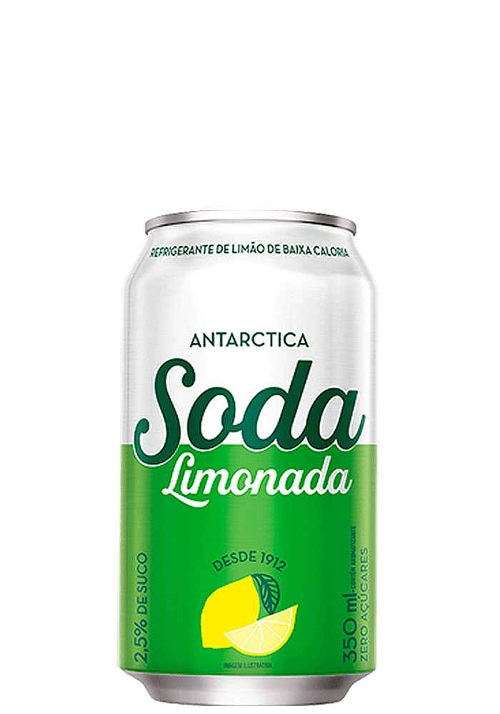 Refrigerante Soda Limonada Antarctica Diet Lata 350ml 