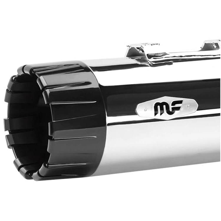 MF Top Gun Slip Ons Exhaust Muffler Chrome Black Harley Ultra Limited