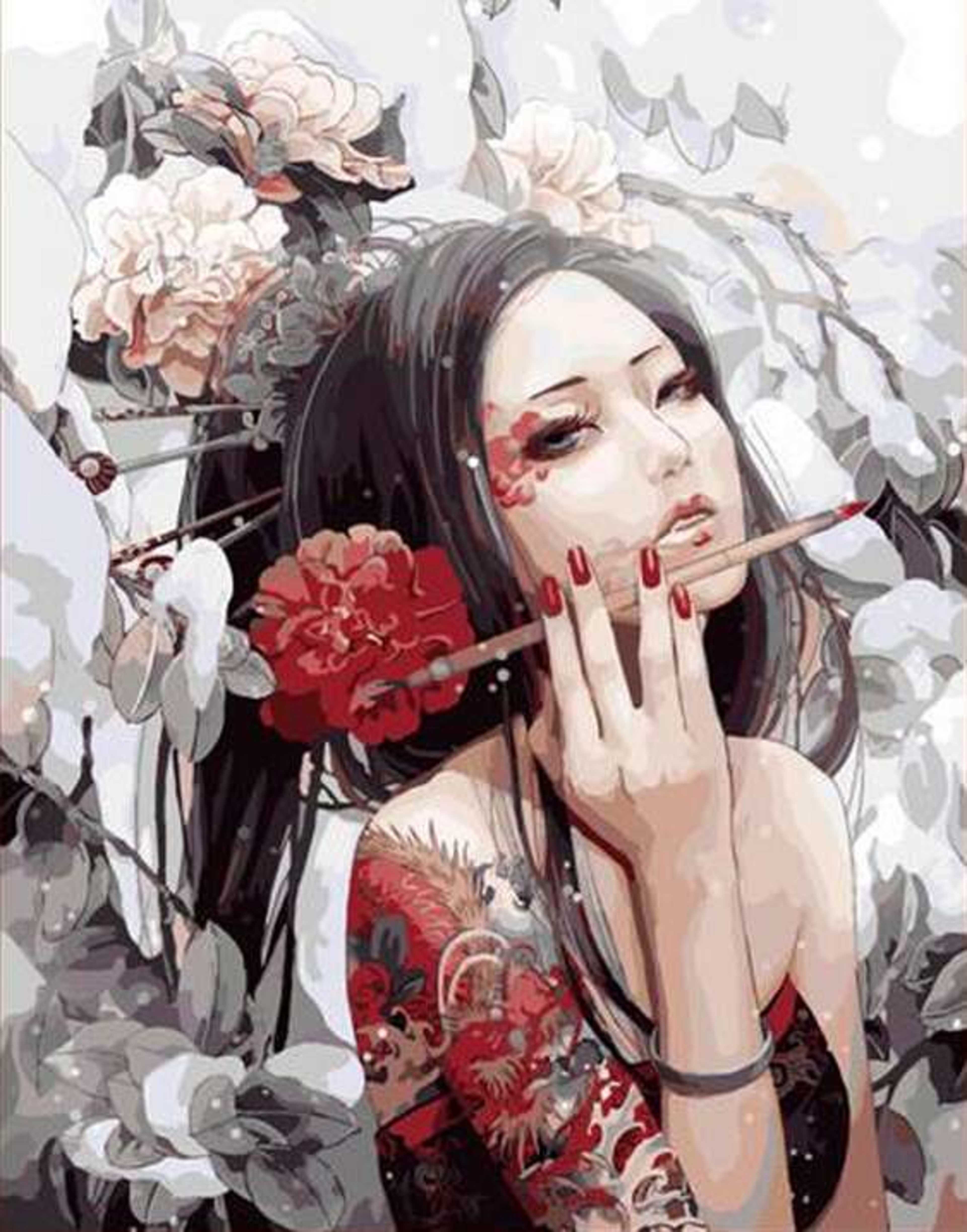 Glezna XXI a. Geisha