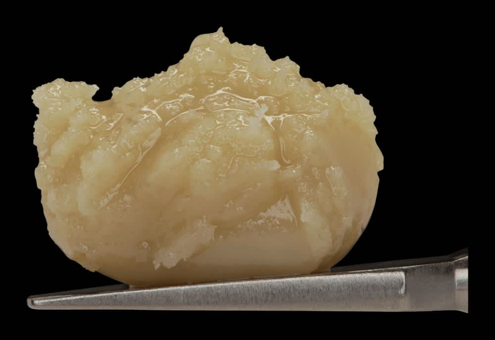 Aloha Kush cold-cure live rosin badder on a dab tool