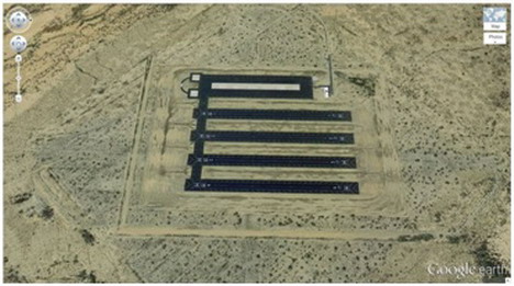 landing stripes in desert